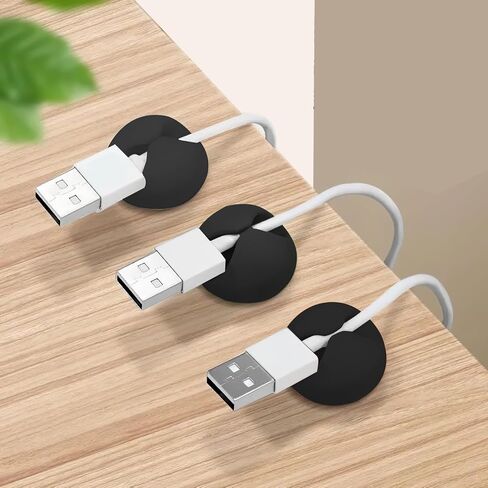 3pcs Cable Organizer Clips for Desk, Wire Management Cord Holder, Charging Cable Tidy Clips for Office, Home, and Workspace(3Black) in Saudi Arabia