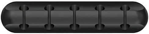 مشبك منظم الكابلات متعدد الفتحات - بلاستيك أبيض متين ، حامل إدارة الحبل USB للمكتب ، الأسود in Saudi Arabia