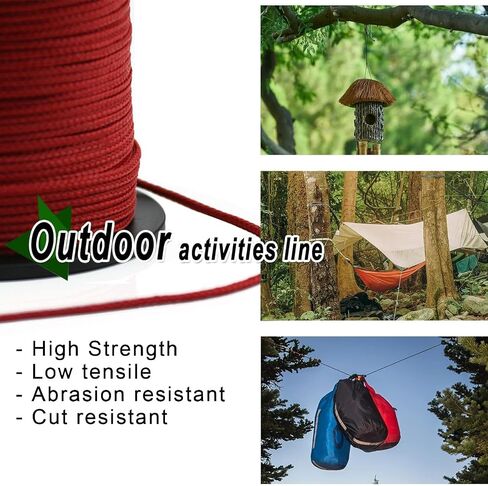 9KM DWLIFE Red Kevlar Cord – Ultra-Strong, Lightweight & Abrasion-Proof Survival Rope for Camping, Tactical Gear, Hammock Ridgeline, Trip Wire in Saudi Arabia