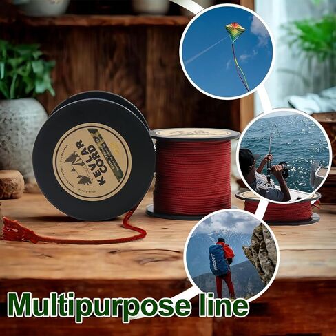 9KM DWLIFE Red Kevlar Cord – Ultra-Strong, Lightweight & Abrasion-Proof Survival Rope for Camping, Tactical Gear, Hammock Ridgeline, Trip Wire in Saudi Arabia
