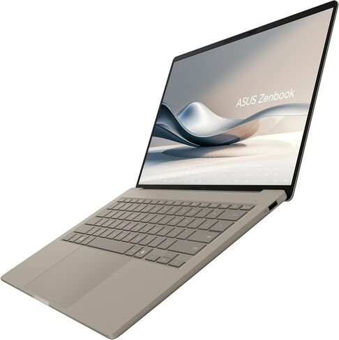 ASUS Zenbook A14; Copilot+ PC, Ultrathin Laptop, 14" WUXGA OLED, Snapdragon® X Processor, 16 GB Memory, 512GB SSD, Wi-Fi 6E, Zabriskie Beige, UX3407QA-DS52-CB in Saudi Arabia