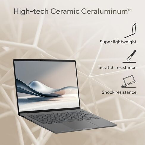 ASUS Zenbook A14; Copilot+ PC, Ultrathin Laptop, 14" WUXGA OLED, Snapdragon® X Processor, 16 GB Memory, 512GB SSD, Wi-Fi 6E, Zabriskie Beige, UX3407QA-DS52-CB in Saudi Arabia