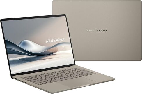 ASUS Zenbook A14; Copilot+ PC, Ultrathin Laptop, 14" WUXGA OLED, Snapdragon® X Processor, 16 GB Memory, 512GB SSD, Wi-Fi 6E, Zabriskie Beige, UX3407QA-DS52-CB in Saudi Arabia