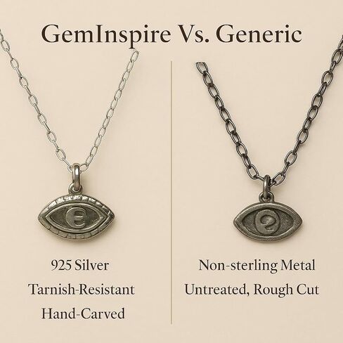 Natural Lapis Lazuli Evil Eye Necklace, Handmade Jewelry With 16 + 2 Inch 925 Sterling Silver Adjustable Chain (lapis-lazuli) in Saudi Arabia