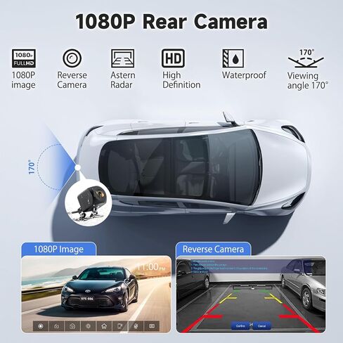 7 بوصة HD شاشة Carplay اللاسلكية المحمولة للسيارة و Android الشاشة التي تعمل باللمس مع رابط المرآة/1080p كاميرا احتياطية/ملاحة/سيارة ستيريو/محرك/محرك/بلوتوث/التحكم الصوتي in Kuwait