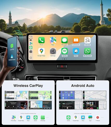 12.3 Inch CarPlay Screen for Audi Q5 SQ5 Radio (2009-2017) with Concert & Symphony (3GMMI) System | Wireless Carplay Android Auto & Mirror Link |4+64G|Android 13.0 in Saudi Arabia