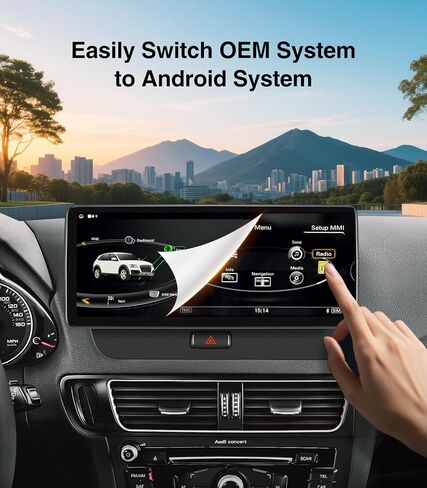 12.3 Inch CarPlay Screen for Audi Q5 SQ5 Radio (2009-2017) with Concert & Symphony (3GMMI) System | Wireless Carplay Android Auto & Mirror Link |4+64G|Android 13.0 in Saudi Arabia