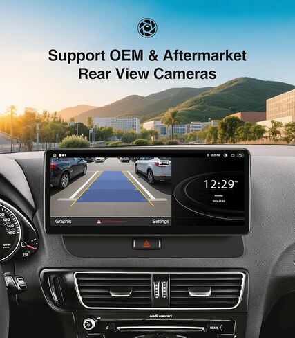 12.3 Inch CarPlay Screen for Audi Q5 SQ5 Radio (2009-2017) with Concert & Symphony (3GMMI) System | Wireless Carplay Android Auto & Mirror Link |4+64G|Android 13.0 in Saudi Arabia