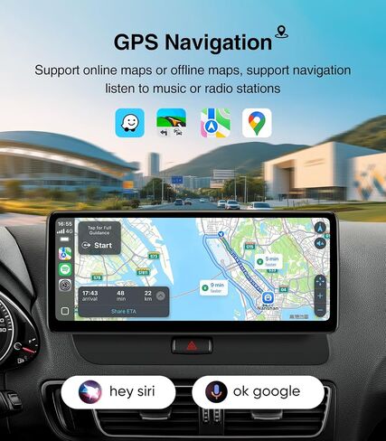 12.3 Inch CarPlay Screen for Audi Q5 SQ5 Radio (2009-2017) with Concert & Symphony (3GMMI) System | Wireless Carplay Android Auto & Mirror Link |4+64G|Android 13.0 in Saudi Arabia