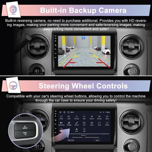 Radio Upgrade for Ford F150 2009 2010 2011 2012(Auto AC High end),Radio Replacement for F150 with 9-inch HD Touch Screen,2GB+64GB,Wireless CarPlay/Android Auto WiFi, SWC, FM, AM in Kuwait
