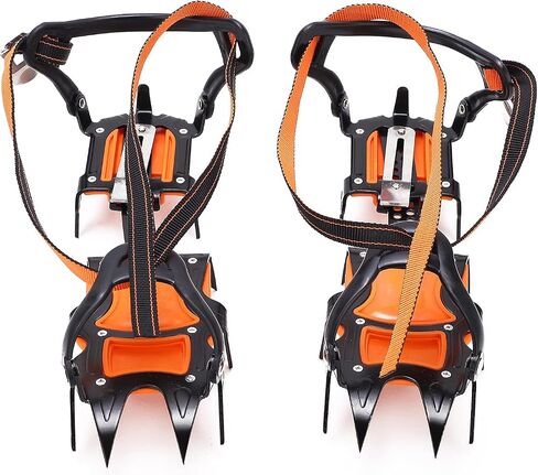 Sonew Crampons Anti Slip 12 Teeth with Strong Grip, High Strength Steel, Ice Cleats for Snow Day and Desert, Compatible with Outdoor Sports Shoes, Hiking Shoes, Mountain Boots in Saudi Arabia
