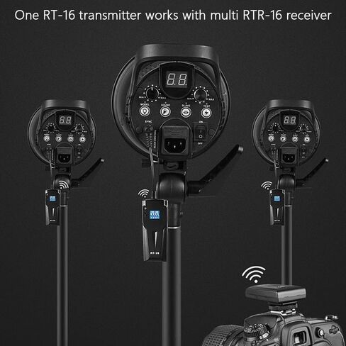 GODOX RTR-16 Flash Trigger Receiver for Monolight Studio Strobe Light, Basic Universal 433MHz 16 Channels, 3.5mm /6.35mm Syn Jack, RT-16 Receiver, Works with RT-16 CT-16 AT-16 Flash Transmitter in Saudi Arabia