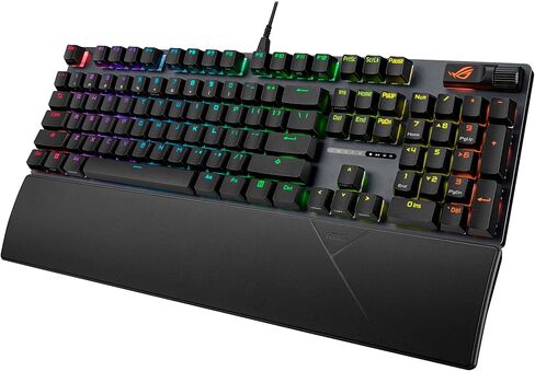 ROG Strix Scope II × 100 ٪ لوحة مفاتيح ألعاب ، ومفاتيح ميكانيكية للثلوج NX V2 القابلة للتبديل مسبقًا ، وأجهزة التحكم متعددة الوظائف ، وكبسولات Doubleshot PBT ، ورغوة رطبة السيليكون ، وراحة معصم in Saudi Arabia