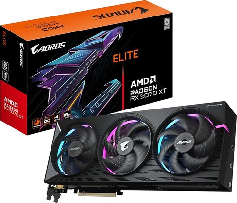 Gigabyte AORUS Radeon RX 9070 XT Elite 16G Graphics Card - 16GB GDDR6, 256bit, PCI-E 5.0, 3100 MHz Core Clock, 2 x DisplayPort, 2 x HDMI, GV-R9070XTAORUS E-16GD in Saudi Arabia