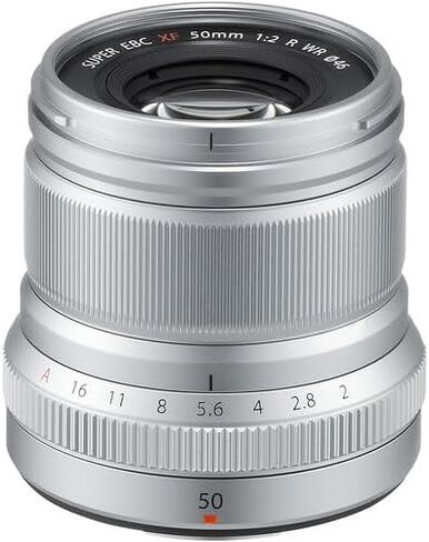 حزمة Fujifilm XF 50mm F/2 R WR (فضية) مع علبة العدسة + بطاقة ذاكرة 32 جيجابايت + 3PC MC Pro Filter Kit UV/CPL/F 46 + CAP Keeper + More in Saudi Arabia