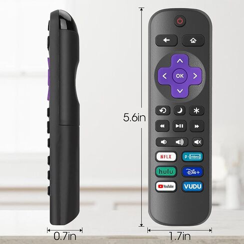 2 حزمة استبدال التحكم عن بُعد فقط لتلفزيون Roku ، المتوافق مع TCL Roku/Hisense Roku/Onn Roku Series Series Series (وليس لعصا Roku أو Box أو Speaker) in Kuwait