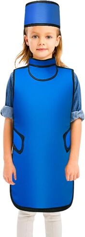 LVCHEN Lead Apron 0.5mmpb Xray with Thyroid Shield Collar Dental Lab Apron Lead Protection Lightweight Dentist x-ray Shield Adult in Kuwait