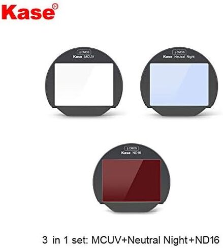 Kase Clip-in 3 Filter Kit ، Neutral Night ، UV ، ND16 4 Stop Concented for Fujifilm X-H1 ، X-T4 ، X-T3 ، X-T30 ، X-Pro3 Camera in Kuwait