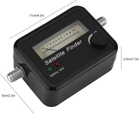 Sorandy Satellite Finder, Portable Aerial Terrestrial Detector | Signal Strength Meter | Antenna Signal Meter with Black Background and White Sat Finder in Saudi Arabia