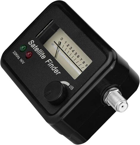 Sorandy Satellite Finder, Portable Aerial Terrestrial Detector | Signal Strength Meter | Antenna Signal Meter with Black Background and White Sat Finder in Saudi Arabia