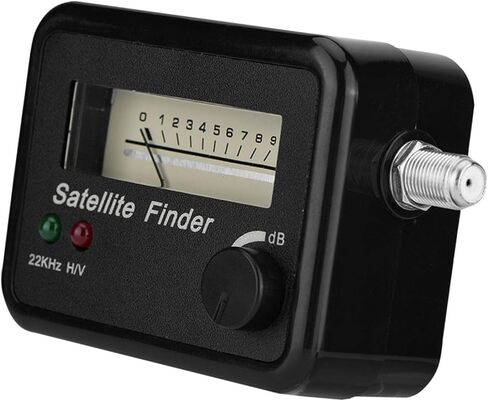 Sorandy Satellite Finder, Portable Aerial Terrestrial Detector | Signal Strength Meter | Antenna Signal Meter with Black Background and White Sat Finder in Saudi Arabia