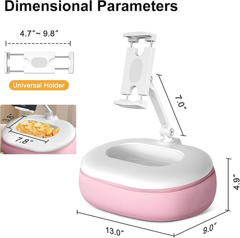 يقوم Bean-Draint Tablet Pillow Stand برفع ارتفاع الشاشة ، حامل قراءة خالي من اليدين ، مع وعاء للوجبات الخفيفة وقاعدة قابلة للفصل للسرير أو الأريكة ، متوافق مع Kindle و iPad و Ebok و Elebook و Tablet in Saudi Arabia