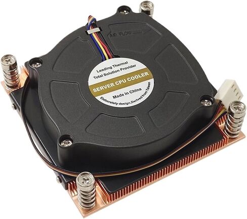 1U LGA115X مروحة CPU مروحة نشط تبريد التبريد لـ LGA1150 LGA1151 LGA1200 75x75mm تباعد ثقب TDP حتى 125W in Saudi Arabia