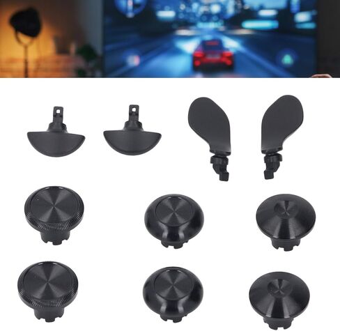 أبعاد الإبهام المعدني لـ PS 5 Edge Controller ، 6pcs caps moverystick Caps + 4pcs metal back baddles ، capts stick stick stick القابلة للتبديل مع المجاذيف لـ PS 5 Edge Controller in Saudi Arabia