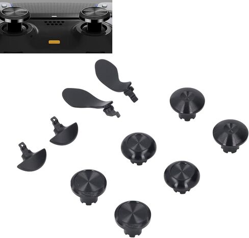 أبعاد الإبهام المعدني لـ PS 5 Edge Controller ، 6pcs caps moverystick Caps + 4pcs metal back baddles ، capts stick stick stick القابلة للتبديل مع المجاذيف لـ PS 5 Edge Controller in Saudi Arabia