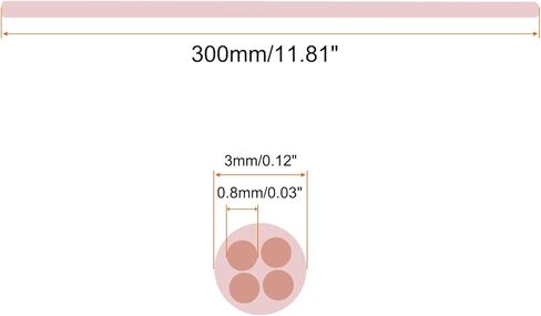 MECCANIXITY موقد غطاء حراري أنبوب 2x8x250 مللي متر الحرارية السيراميك غطاء للحماية الوردي 4 حفرة للموقد in Kuwait