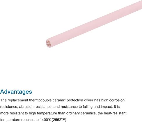 MECCANIXITY موقد غطاء حراري أنبوب 2x8x250 مللي متر الحرارية السيراميك غطاء للحماية الوردي 4 حفرة للموقد in Kuwait