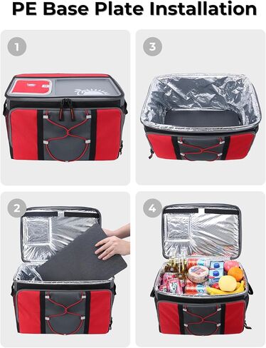 50-Can Large Rolling Cooler, Leakproof Insulated Cooler with Wheels and Handle Collapsible for Outdoor in Saudi Arabia
