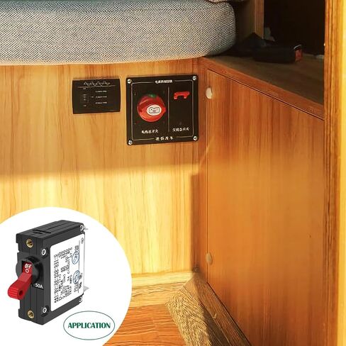 AC/DC Single Pole 20A Boat Magnetic Circuit Breaker A Series Red Toggle Switch- 20 Amp Protects Low Power Devices for Yachts, Motorhomes, Campers, Caravans, 2 Pack in Kuwait
