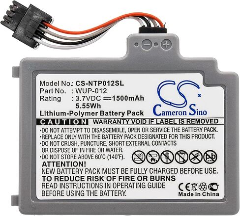 Lionx Battery for Game Console Fit Model Wii U Wii U Gamepad WUP-010 رقم الجزء WUP-012 CS-NTP012SL 1500MAH / 5.55WH 3.7V Li-Polymer Gray in Saudi Arabia