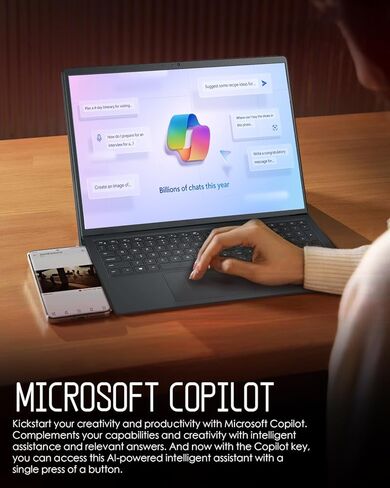 Dell Inspiron 15 Touchscreen Laptop-15.6 "عرض FHD ، Intel 10-Core I5-1334U (Beat I7-1250U) ، 32GB RAM ، 1TB PCIe SSD ، Windows 11 Pro ، Numeric Keypad ، Copilot ، WiFi 6 in Kuwait