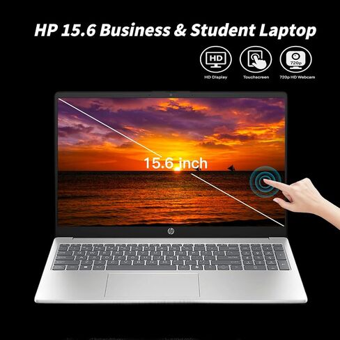 HP Flagship Touchscreen Laptop Computer - 15.6" HD Display, Intel 13th Core i3-1315U CPU, Up to 4.5GHz, Intel UHD Graphics, AI Copilot, Wifi6, Win11 Pro for Business & Student(32GB RAM, 1TB SSD) in Saudi Arabia