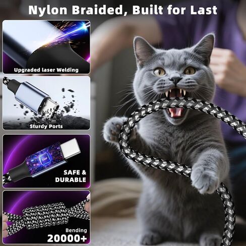 4 in 2 Multi Charging Cable, USB A/C Charging Cords for Multiple Devices in Kuwait