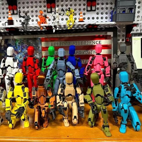 Titan 13 Action Figure ، 2024 New Lucky Robot 13 Action Action ، أرقام الحركة المطبوعة ثلاثية الأبعاد للأولاد ، لعبة الروبوت الوهمية 13 Action Action ، شكل عمل متحرك (9pcs) in Saudi Arabia