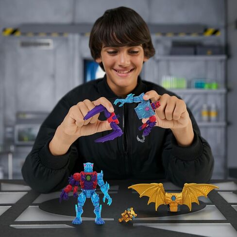 Mrbeast Lab Hybrids Multi Pack ، تكشف عن أجزاء هجينة مختلفة لإنشاء شخصين مزيج ومطابقة ، بالإضافة إلى أجزاء من Dragon Golden Panther ، Fuse Beast ، Spider vs Energy Panther in Kuwait