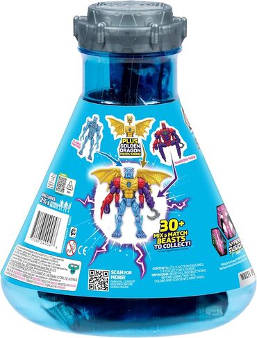 Mrbeast Lab Hybrids Multi Pack ، تكشف عن أجزاء هجينة مختلفة لإنشاء شخصين مزيج ومطابقة ، بالإضافة إلى أجزاء من Dragon Golden Panther ، Fuse Beast ، Spider vs Energy Panther in Kuwait