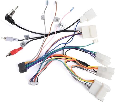 for Toyora Car Radio JBL Wiring Harness 16 Pin Adapter Compatible with Toyota Camry Corolla RAV4 Highlander Land Cruiser Prado Vios Yaris Sienna, Canbus, Steering Wheel Control in Saudi Arabia