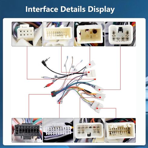 for Toyora Car Radio JBL Wiring Harness 16 Pin Adapter Compatible with Toyota Camry Corolla RAV4 Highlander Land Cruiser Prado Vios Yaris Sienna, Canbus, Steering Wheel Control in Saudi Arabia