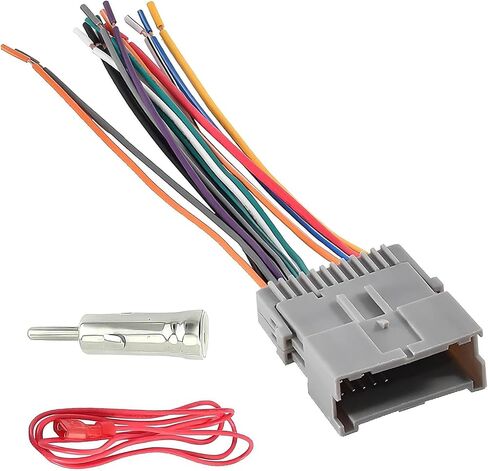 3PCS Car Radio Wiring Harness Kit, Car Stereo Radio Audio Receiver Wiring Harness Kit, Audio Modified Pigtail Connector Plug, Compatible with Chevy, GMC, Buick, Hummer in Saudi Arabia