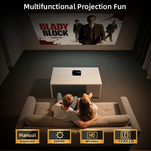 Mini Projector, HD 1080P WiFi Video Projector, Portable Outdoor Projector with Tripod, Gift for Kids, Home Theater Movie Phone Projector Compatible with USB, AV, Smartphone/Tablet/Laptop (pink) in Saudi Arabia
