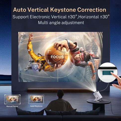 Projector Smart Android OS ، محلي 1080 بكسل كامل الدعم 4K الدعم 12000 ، التطبيقات المدمجة ، FOCUSER ELECTRY و AUTO KEYSTONE PORPERATION مع Dolby Sound ، WiFi & Bluetooth ، متوافق مع iOS/HDMI in Kuwait