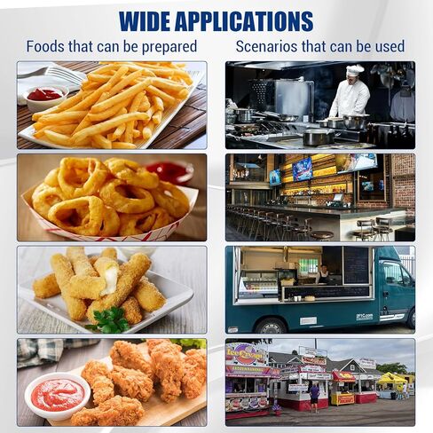 Commercial Deep Fryer with Basket, 11.55 QT/11 L Stainless Steel Electric Countertop Fryer with Temperature Control for Restaurant and Home Use, 1500 W in Kuwait