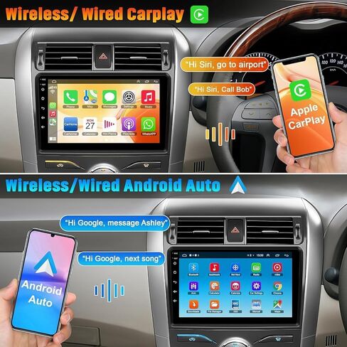 Android 13 Car Stereo for Toyota Corolla 2009-2013 with Wireless Carplay& Android Auto, 9 Inch Corolla Car Radio Support Buetooth5.2/Voice Control/5G WiFi/GPS/Backup Camera/SWC/FM IPS Screen,4+64GB in Saudi Arabia