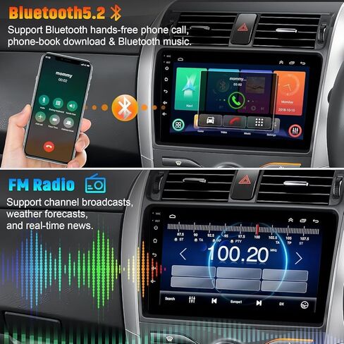 Android 13 Car Stereo for Toyota Corolla 2009-2013 with Wireless Carplay& Android Auto, 9 Inch Corolla Car Radio Support Buetooth5.2/Voice Control/5G WiFi/GPS/Backup Camera/SWC/FM IPS Screen,4+64GB in Saudi Arabia