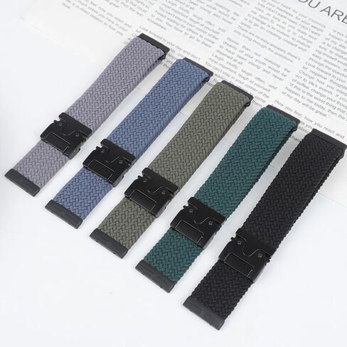 Braided Stretchy Band for Fitbit Versa 4/Versa 3/Sense 2/Sense Watch Band Women Men,Parachute-style Buckle Nylon Sport Wristband Soft Fabric Elastic Loop Strap Accessories for Versa 4/3 in Kuwait