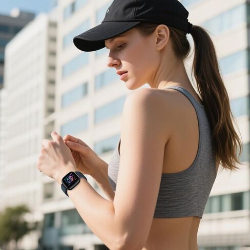 Braided Stretchy Band for Fitbit Versa 4/Versa 3/Sense 2/Sense Watch Band Women Men,Parachute-style Buckle Nylon Sport Wristband Soft Fabric Elastic Loop Strap Accessories for Versa 4/3 in Kuwait